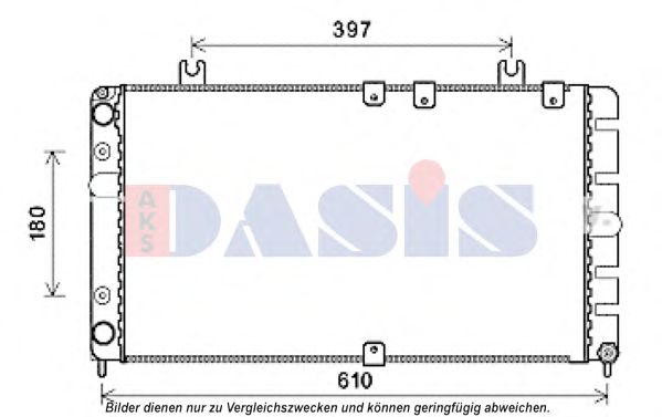 AKS DASIS 490015N Радиатор, охлаждение двигателя 01 2014 для LADA 111 (Лада 111)