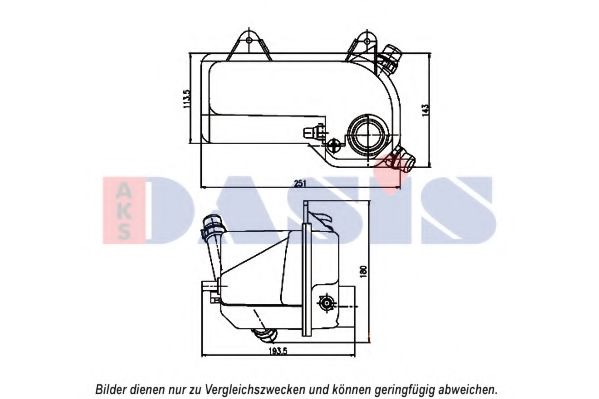AKS DASIS 053015N Компенсационный бак, охлаждающая жидкость 