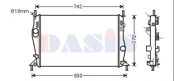 AKS DASIS 090121N Радиатор, охлаждение двигателя 02 2009 для FORD (Форд) AKS DASIS 090121N Радиатор, охлаждение двигателя 02 2009 для FORD (Форд)