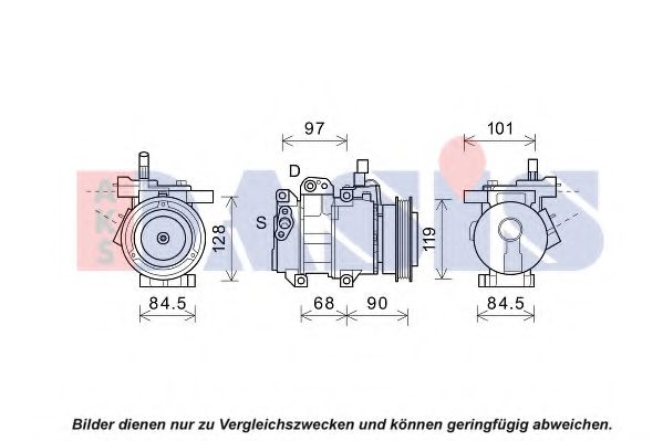 AKS DASIS 852837N Компрессор, кондиционер 11 2006 для KIA SPECTRA (Киа Спэcтра) AKS DASIS 852837N Компрессор, кондиционер 11 2006 для KIA SPECTRA (Киа Спэcтра)