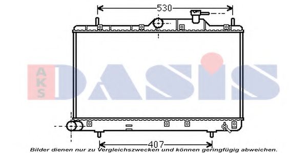 AKS DASIS 560099N Радиатор, охлаждение двигателя для HYUNDAI (Хендай)