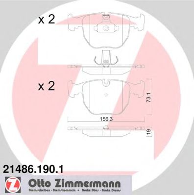 ZIMMERMANN 21486.190.1 Тормозные колодки для BMW (Бмв) ZIMMERMANN 21486.190.1 Тормозные колодки для BMW (Бмв)