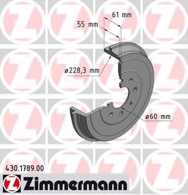 ZIMMERMANN 430.1789.00 Тормозной барабан для FIAT 500 C (Фиат 500 c) ZIMMERMANN 430.1789.00 Тормозной барабан для FIAT 500 C (Фиат 500 c)