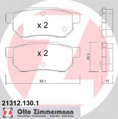 ZIMMERMANN 21312.130.1 Тормозные колодки для HONDA PRELUDE III (Хонда Прэлудэ 3) ZIMMERMANN 21312.130.1 Тормозные колодки для HONDA PRELUDE III (Хонда Прэлудэ 3)