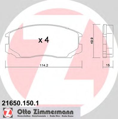 ZIMMERMANN 21650.150.1 Тормозные колодки для MITSUBISHI LANCER IV (Митсубиши/митсубиси Ланcэр иv) ZIMMERMANN 21650.150.1 Тормозные колодки для MITSUBISHI LANCER IV (Митсубиши/митсубиси Ланcэр иv)
