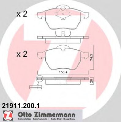 ZIMMERMANN 21911.200.1 Тормозные колодки для SEAT IBIZA V SPORTCOUPE (Сеат Ибица 5 спорткупе) ZIMMERMANN 21911.200.1 Тормозные колодки для SEAT IBIZA V SPORTCOUPE (Сеат Ибица 5 спорткупе)