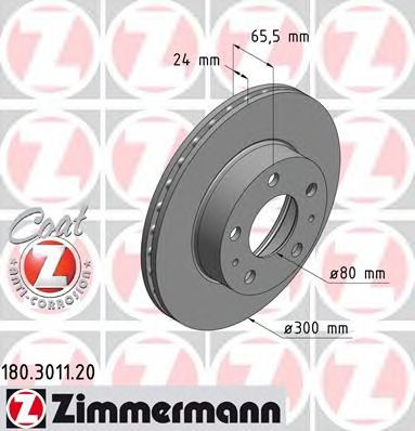 ZIMMERMANN 180.3011.20 Тормозной диск для FIAT (Фиат) ZIMMERMANN 180.3011.20 Тормозной диск для FIAT (Фиат)