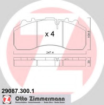 ZIMMERMANN 29087.300.1 Тормозные колодки для NEOPLAN MEGASHUTTLE (Неоплан Мэгашуттлэ) ZIMMERMANN 29087.300.1 Тормозные колодки для NEOPLAN MEGASHUTTLE (Неоплан Мэгашуттлэ)