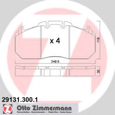 ZIMMERMANN 29131.300.1 Тормозные колодки для RENAULT TRUCKS ILIADE (Рено трак Илиадэ) ZIMMERMANN 29131.300.1 Тормозные колодки для RENAULT TRUCKS ILIADE (Рено трак Илиадэ)