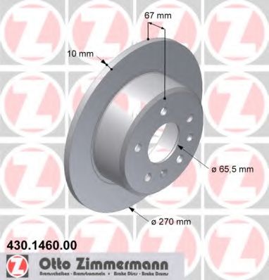 ZIMMERMANN 430.1460.00 Тормозной диск для OPEL OMEGA A (Опель Омэга а) ZIMMERMANN 430.1460.00 Тормозной диск для OPEL OMEGA A (Опель Омэга а)