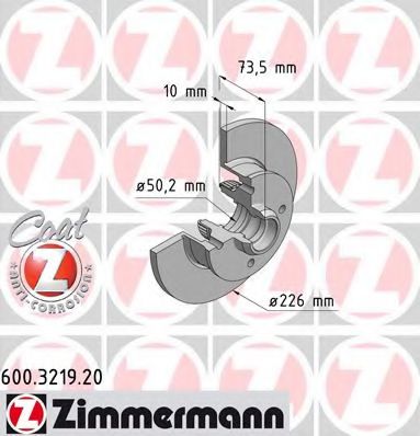 ZIMMERMANN 600.3219.20 Тормозной диск для VOLKSWAGEN SCIROCCO (Фольксваген Сcироccо) ZIMMERMANN 600.3219.20 Тормозной диск для VOLKSWAGEN SCIROCCO (Фольксваген Сcироccо)