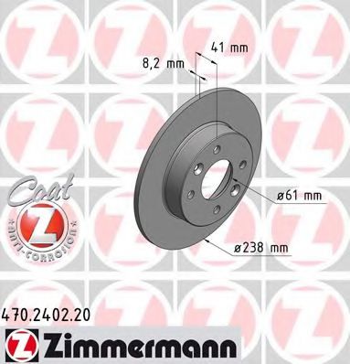 ZIMMERMANN 470.2402.20 Тормозной диск для RENAULT SUPER 5 (Рено Супэр 5) ZIMMERMANN 470.2402.20 Тормозной диск для RENAULT SUPER 5 (Рено Супэр 5)
