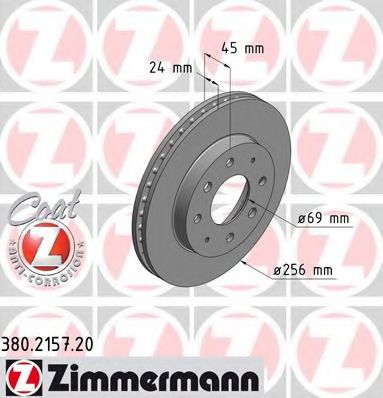 ZIMMERMANN 380.2157.20 Тормозной диск для MITSUBISHI SPACE WAGON (Митсубиши/митсубиси Спэйс вагон) ZIMMERMANN 380.2157.20 Тормозной диск для MITSUBISHI SPACE WAGON (Митсубиши/митсубиси Спэйс вагон)