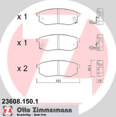 ZIMMERMANN 23608.150.1 Тормозные колодки для HYUNDAI GALLOPER II (Хендай Галлопэр 2)