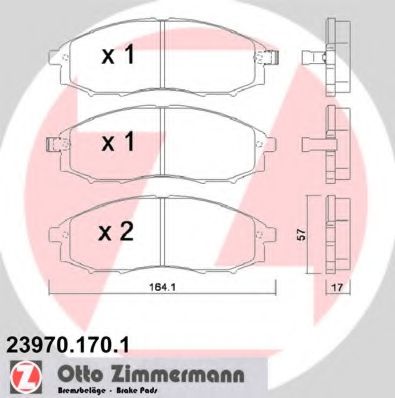 ZIMMERMANN 23970.170.1 Тормозные колодки для NISSAN PICKUP III (Ниссан Пиcкуп 3) ZIMMERMANN 23970.170.1 Тормозные колодки для NISSAN PICKUP III (Ниссан Пиcкуп 3)