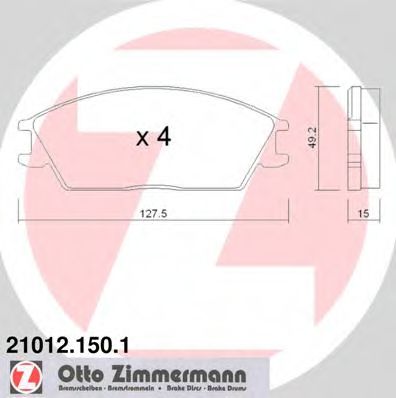 ZIMMERMANN 21012.150.1 Тормозные колодки для HONDA ACCORD II (Хонда Аccорд 2) ZIMMERMANN 21012.150.1 Тормозные колодки для HONDA ACCORD II (Хонда Аccорд 2)