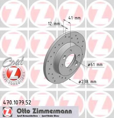 ZIMMERMANN 470.1079.52 Тормозной диск для RENAULT ALLIANCE (Рено Аллианcэ) ZIMMERMANN 470.1079.52 Тормозной диск для RENAULT ALLIANCE (Рено Аллианcэ)