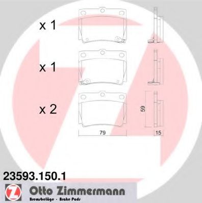 ZIMMERMANN 23593.150.1 Тормозные колодки для MITSUBISHI CHALLENGER (Митсубиши/митсубиси Чаллэнгэр) ZIMMERMANN 23593.150.1 Тормозные колодки для MITSUBISHI CHALLENGER (Митсубиши/митсубиси Чаллэнгэр)