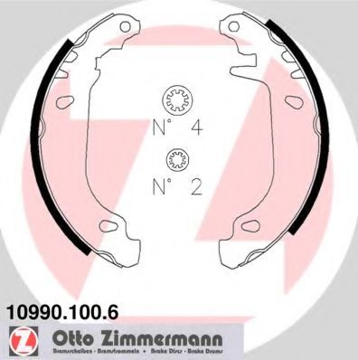 ZIMMERMANN 10990.100.6 Тормозные колодоки для RENAULT SUPER 5 (Рено Супэр 5) ZIMMERMANN 10990.100.6 Тормозные колодоки для RENAULT SUPER 5 (Рено Супэр 5)