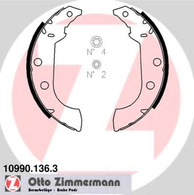 ZIMMERMANN 10990.136.3 Тормозные колодоки 
