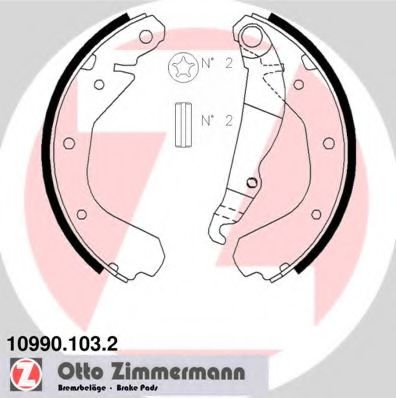 ZIMMERMANN 10990.103.2 Тормозные колодоки для OPEL CORSA A (Опель Cорса а) ZIMMERMANN 10990.103.2 Тормозные колодоки для OPEL CORSA A (Опель Cорса а)