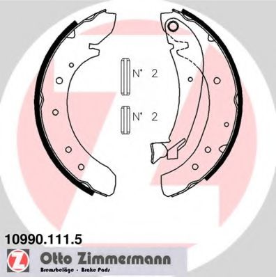 ZIMMERMANN 10990.111.5 Тормозные колодоки 