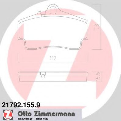 ZIMMERMANN 21792.155.9 Тормозные колодки для PORSCHE BOXSTER SPYDER (Порше Боxстэр спъдэр)