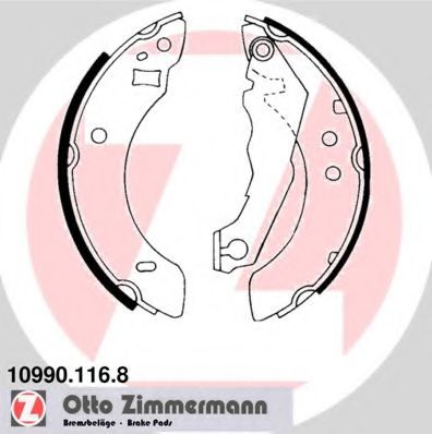 ZIMMERMANN 10990.116.8 Тормозные колодоки для FORD ORION II (Форд Орион 2) ZIMMERMANN 10990.116.8 Тормозные колодоки для FORD ORION II (Форд Орион 2)