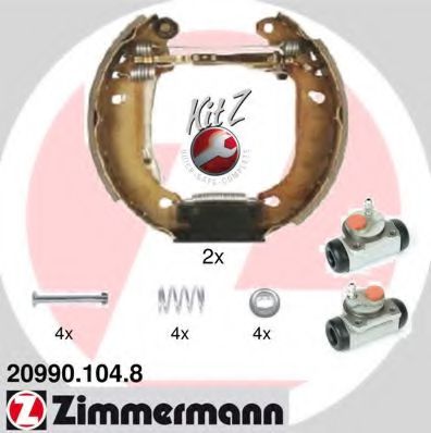 ZIMMERMANN 20990.104.8 Тормозные колодоки для RENAULT SUPER 5 (Рено Супэр 5) ZIMMERMANN 20990.104.8 Тормозные колодоки для RENAULT SUPER 5 (Рено Супэр 5)