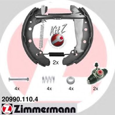 ZIMMERMANN 20990.110.4 Тормозные колодоки для SKODA (Шкода) ZIMMERMANN 20990.110.4 Тормозные колодоки для SKODA (Шкода)