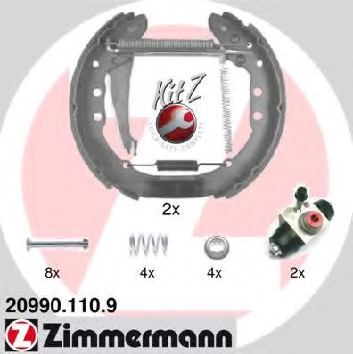 ZIMMERMANN 20990.110.9 Тормозные колодоки для AUDI 90 (Ауди 90) ZIMMERMANN 20990.110.9 Тормозные колодоки для AUDI 90 (Ауди 90)