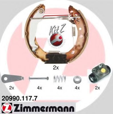 ZIMMERMANN 20990.117.7 Тормозные колодоки 