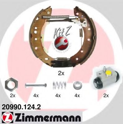ZIMMERMANN 20990.124.2 Тормозные колодоки для PEUGEOT 206 (Пежо 206) ZIMMERMANN 20990.124.2 Тормозные колодоки для PEUGEOT 206 (Пежо 206)