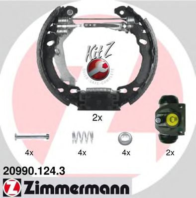 ZIMMERMANN 20990.124.3 Тормозные колодоки для FIAT 500 C (Фиат 500 c) ZIMMERMANN 20990.124.3 Тормозные колодоки для FIAT 500 C (Фиат 500 c)