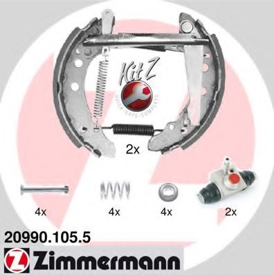 ZIMMERMANN 20990.105.5 Тормозные колодоки для AUDI 80 (Ауди 80) ZIMMERMANN 20990.105.5 Тормозные колодоки для AUDI 80 (Ауди 80)