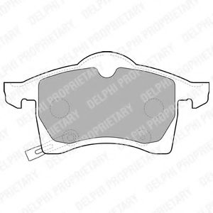DELPHI LP1309 Тормозные колодки для OPEL (Опель) DELPHI LP1309 Тормозные колодки для OPEL (Опель)