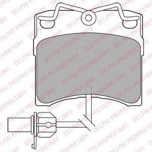 DELPHI LP1535 Тормозные колодки для VOLKSWAGEN T4 CARAVELLE (Фольксваген Т4 cараvэллэ) DELPHI LP1535 Тормозные колодки для VOLKSWAGEN T4 CARAVELLE (Фольксваген Т4 cараvэллэ)