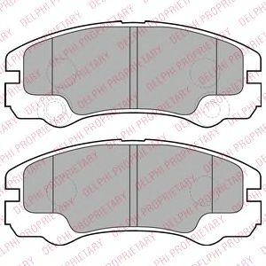 DELPHI LP1552 Тормозные колодки для OPEL FRONTERA B (Опель Фронтера б) DELPHI LP1552 Тормозные колодки для OPEL FRONTERA B (Опель Фронтера б)