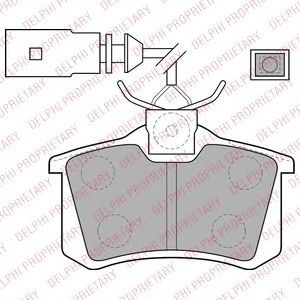 DELPHI LP1556 Тормозные колодки для SEAT TOLEDO (Сеат Толэдо) DELPHI LP1556 Тормозные колодки для SEAT TOLEDO (Сеат Толэдо)