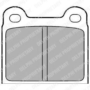 DELPHI LP18 Тормозные колодки для AUDI 100 (Ауди 100) DELPHI LP18 Тормозные колодки для AUDI 100 (Ауди 100)
