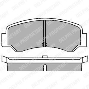 DELPHI LP287 Тормозные колодки для MITSUBISHI LANCER (Митсубиши/митсубиси Ланcэр) DELPHI LP287 Тормозные колодки для MITSUBISHI LANCER (Митсубиши/митсубиси Ланcэр)