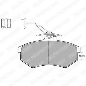 DELPHI LP444 Тормозные колодки для AUDI 100 (Ауди 100) DELPHI LP444 Тормозные колодки для AUDI 100 (Ауди 100)