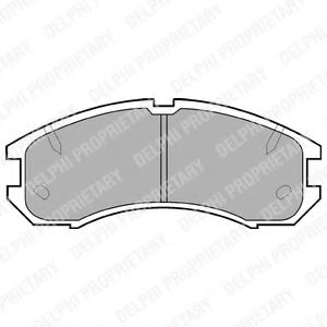 DELPHI LP595 Тормозные колодки для MAZDA 626 III (Мазда 626 3) DELPHI LP595 Тормозные колодки для MAZDA 626 III (Мазда 626 3)