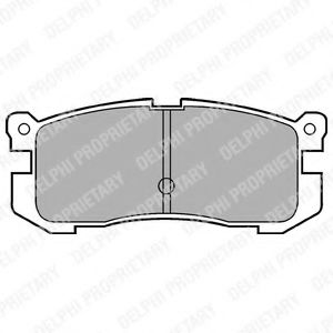 DELPHI LP624 Тормозные колодки для MAZDA 626 III (Мазда 626 3) DELPHI LP624 Тормозные колодки для MAZDA 626 III (Мазда 626 3)