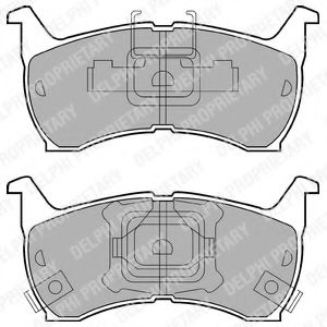 DELPHI LP663 Тормозные колодки для MAZDA 626 II (Мазда 626 2) DELPHI LP663 Тормозные колодки для MAZDA 626 II (Мазда 626 2)