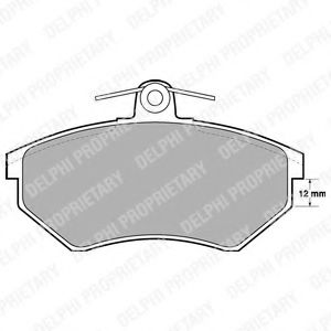 DELPHI LP778 Тормозные колодки для VOLKSWAGEN (Фольксваген) DELPHI LP778 Тормозные колодки для VOLKSWAGEN (Фольксваген)