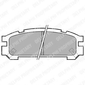DELPHI LP814 Тормозные колодки для SUBARU LIBERTY III (Субару Либэртъ 3) DELPHI LP814 Тормозные колодки для SUBARU LIBERTY III (Субару Либэртъ 3)