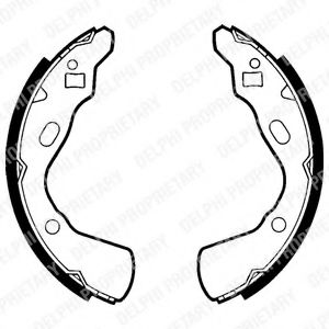 DELPHI LS1437 Тормозные колодоки для MAZDA (Мазда) DELPHI LS1437 Тормозные колодоки для MAZDA (Мазда)