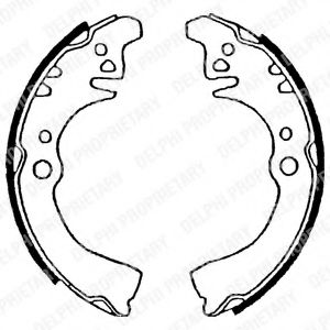 DELPHI LS1509 Тормозные колодоки для DAIHATSU VALERA IV (Дайхатсу Vалэра иv) DELPHI LS1509 Тормозные колодоки для DAIHATSU VALERA IV (Дайхатсу Vалэра иv)