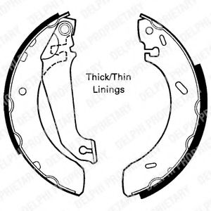 DELPHI LS1617 Тормозные колодоки 